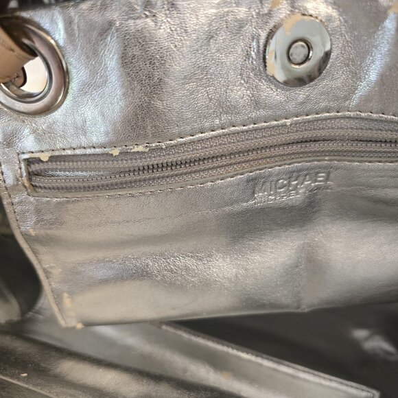 Michael Kors Metallic Silver Tote Bag Large Shopper - Picture 3 of 4